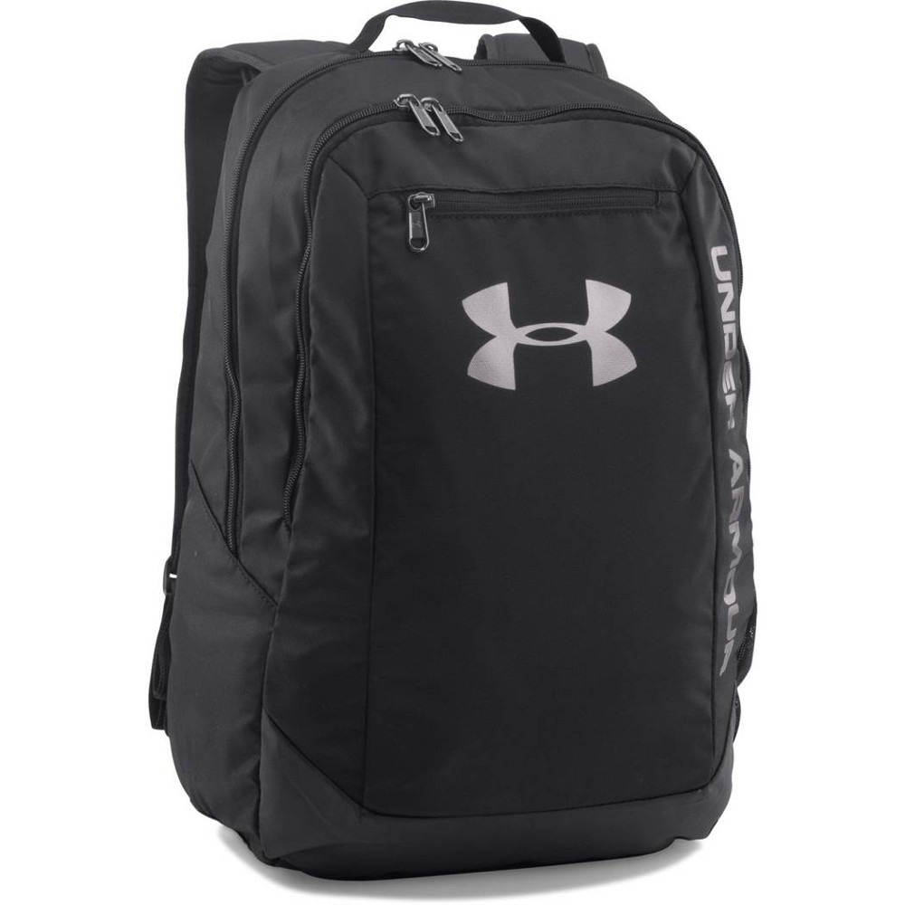Under Armour UA HUSTLE BACKPACK LDWR - BLK/BLK/SLV Unisex Czarny One Size