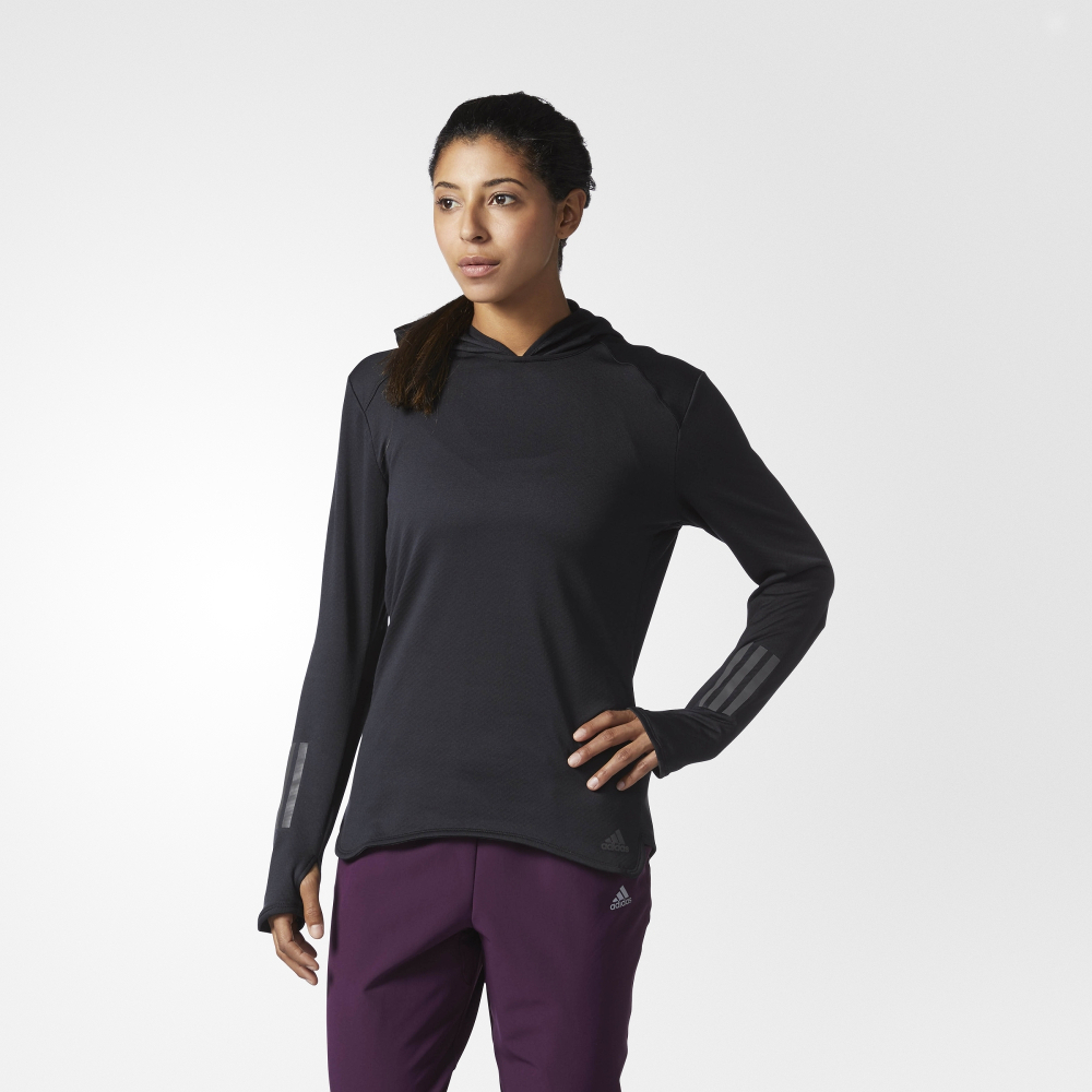 adidas Response ClimaWarm Hoodie W Czarna Kobieta Czarny M