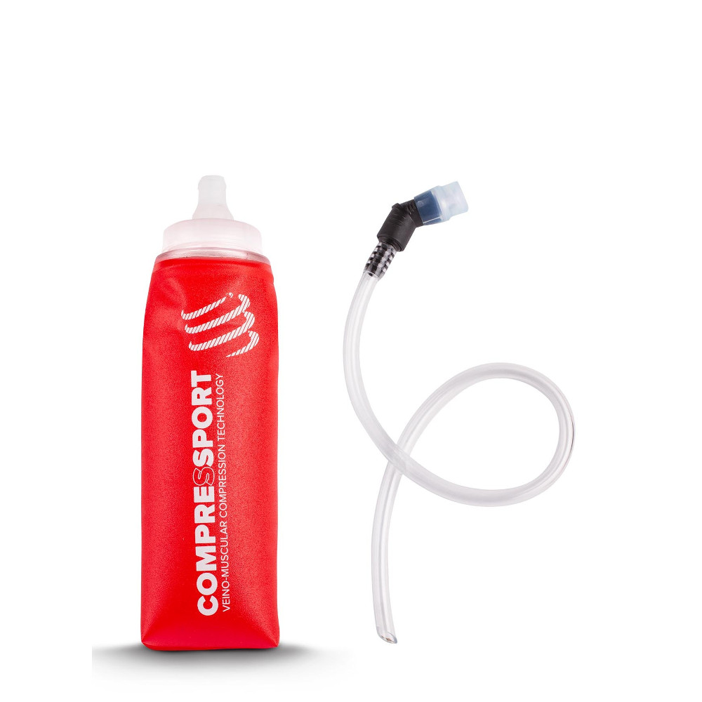 Compressport Ergo Flask 600ml Valve + Long Tube Czerwony Unisex One Size