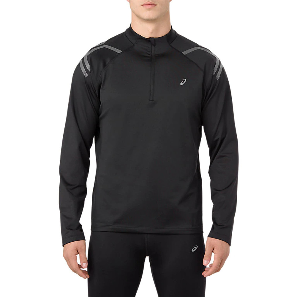 Asics Icon Winter LS 1/2 Zip Top M Czarna Mężczyzna Czarny