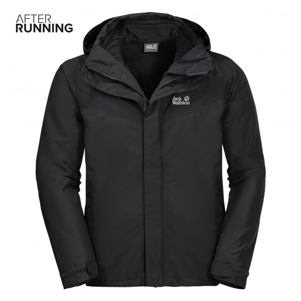 JACKWOLFSKIN Jack Wolfskin Arland 3 In 1 Hardshell M Czarna Mężczyzna Czarny L