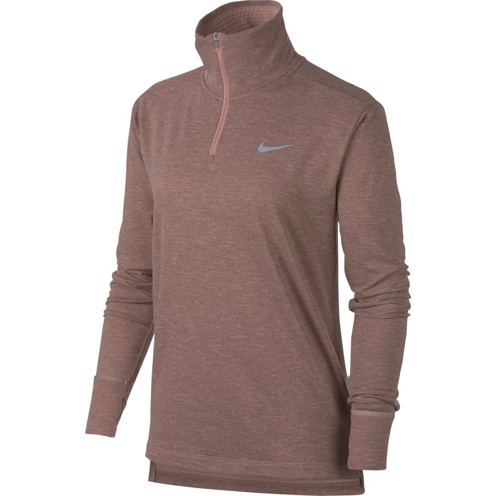 Nike Therma-Sphere Half-Zip Top W Szaro-Różowa Kobieta Różowy L