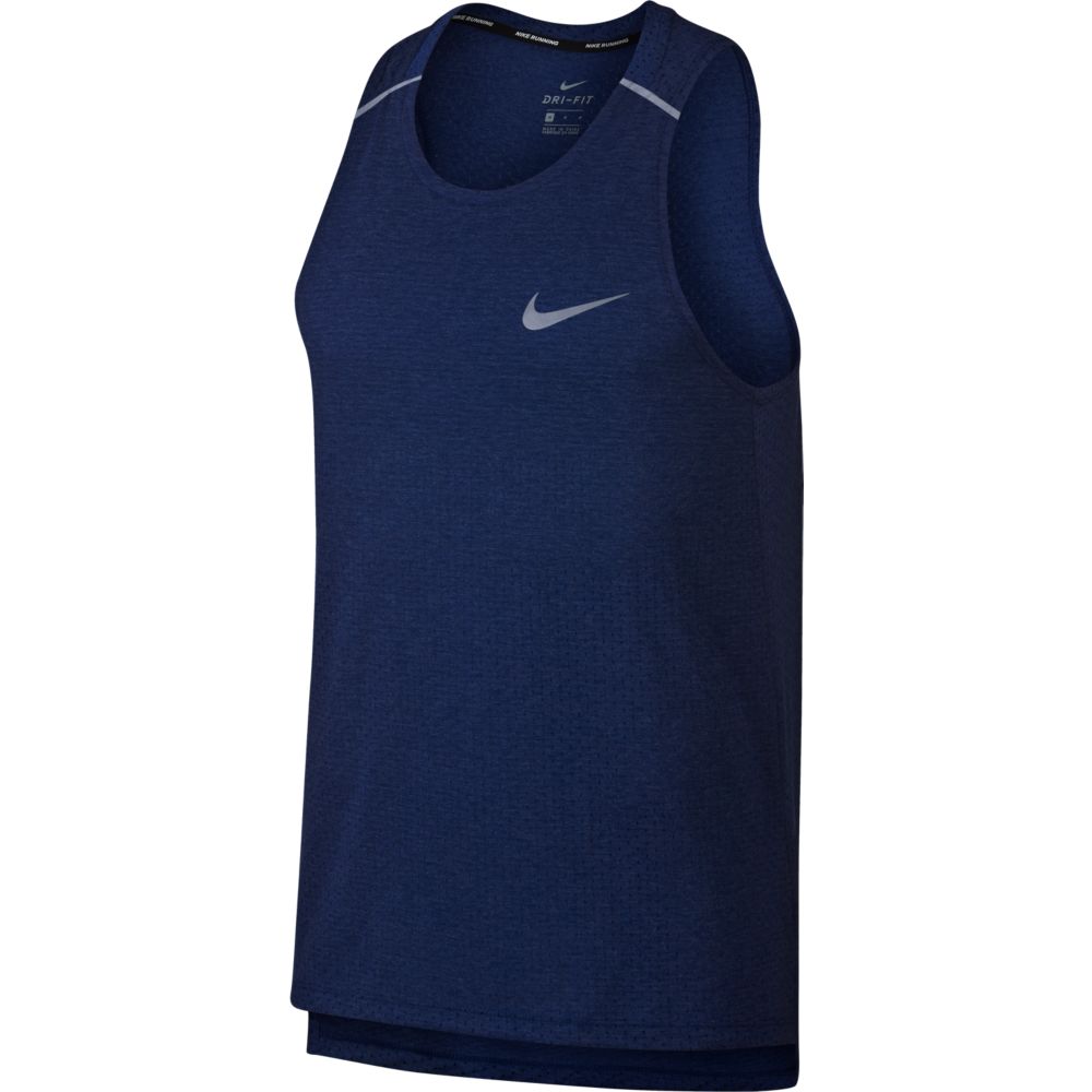 Koszulka Nike Breathe Rise 365 Tank M Granatowa Mężczyzna Granatowy