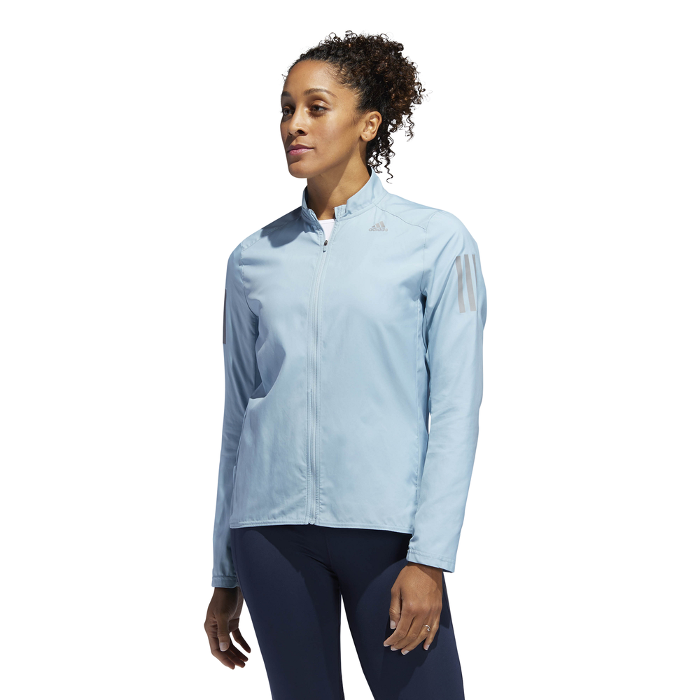 ADIDAS OWN THE RUN JACKET W BŁĘKITNA Kobieta Niebieski L
