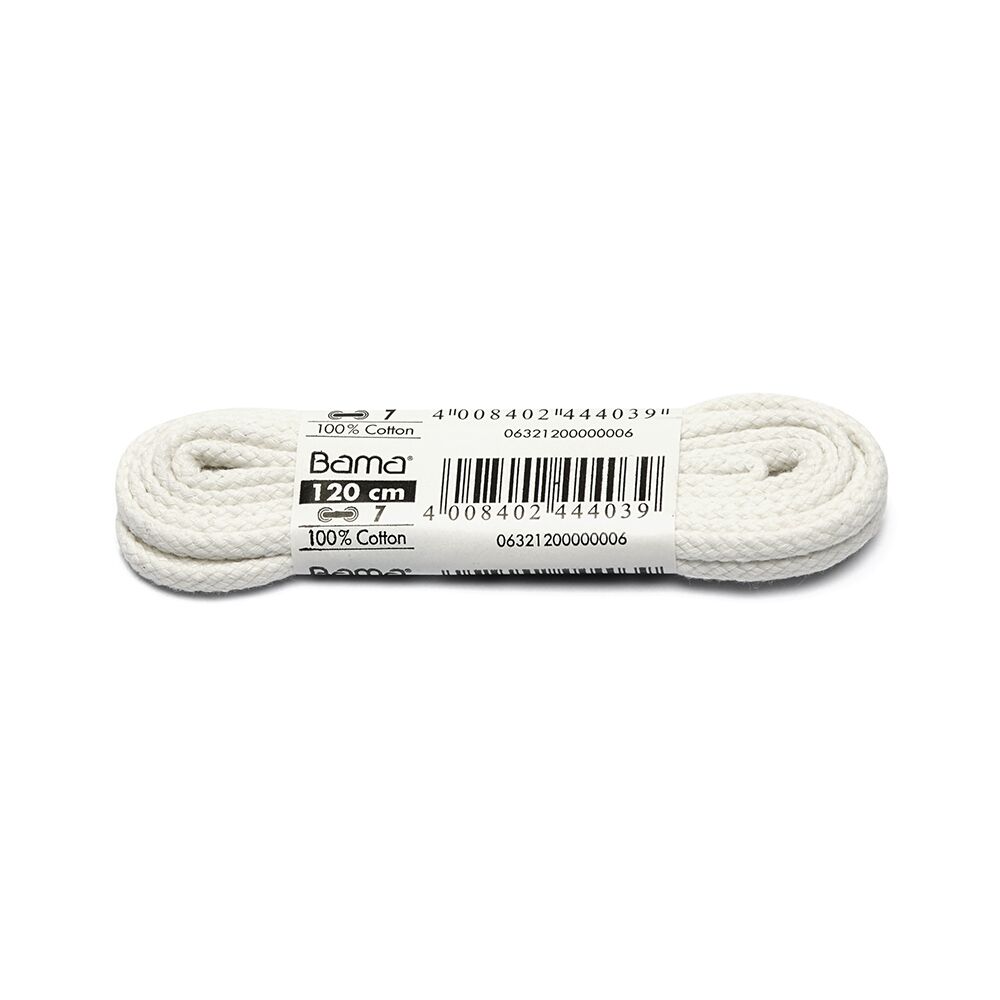 SZNURÓWKI BAMA PLECIONE 120 CM 1 PARA–BIEL Unisex Biały One Size