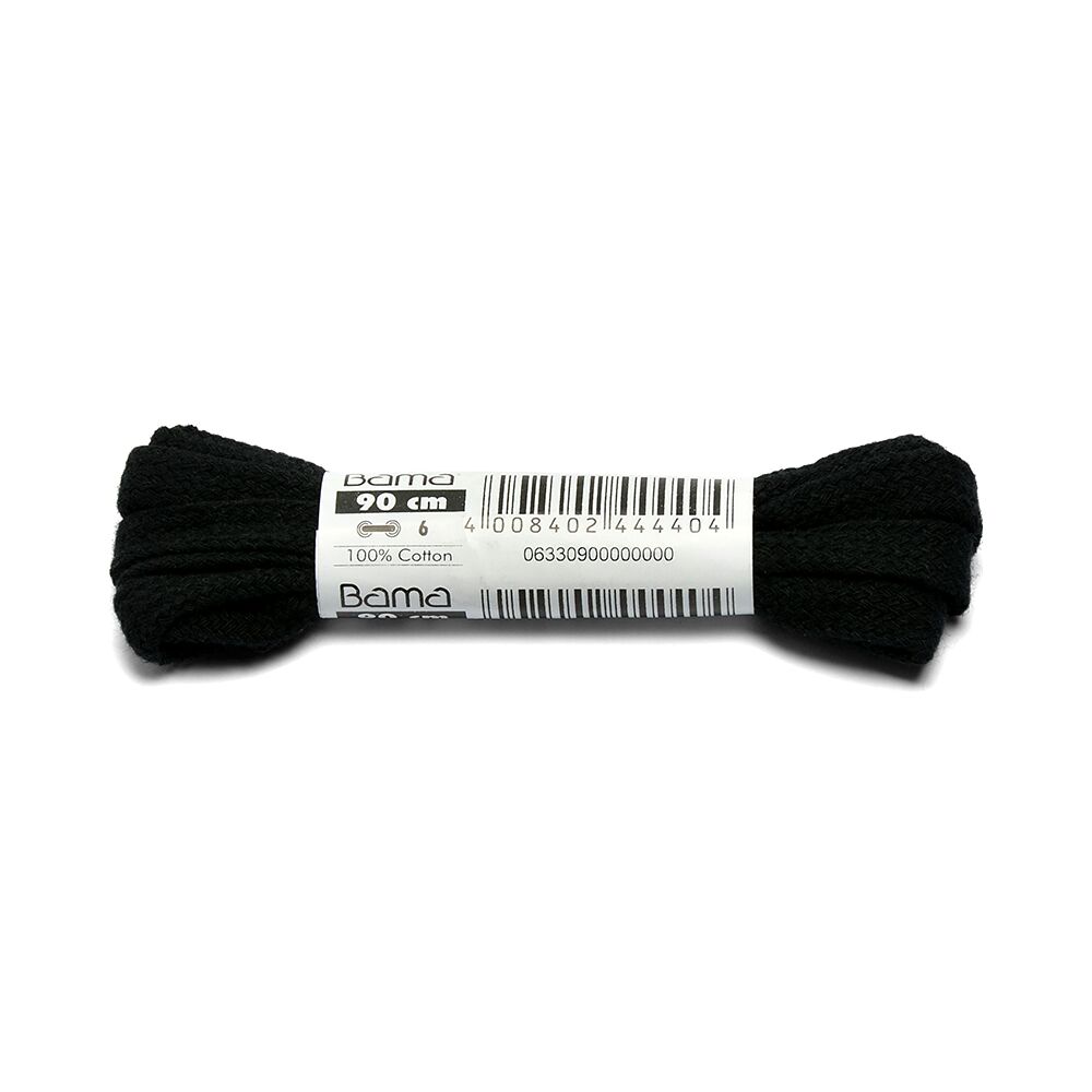 SZNURÓWKI BAMA PLASKIE 90 CM PARA–CZERŃ Unisex Czarny One Size