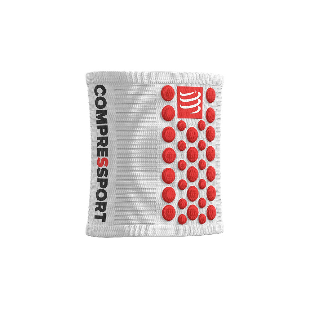 Opaski Na Nadgarstki Compressport Sweatband Białe Unisex Biały One Size