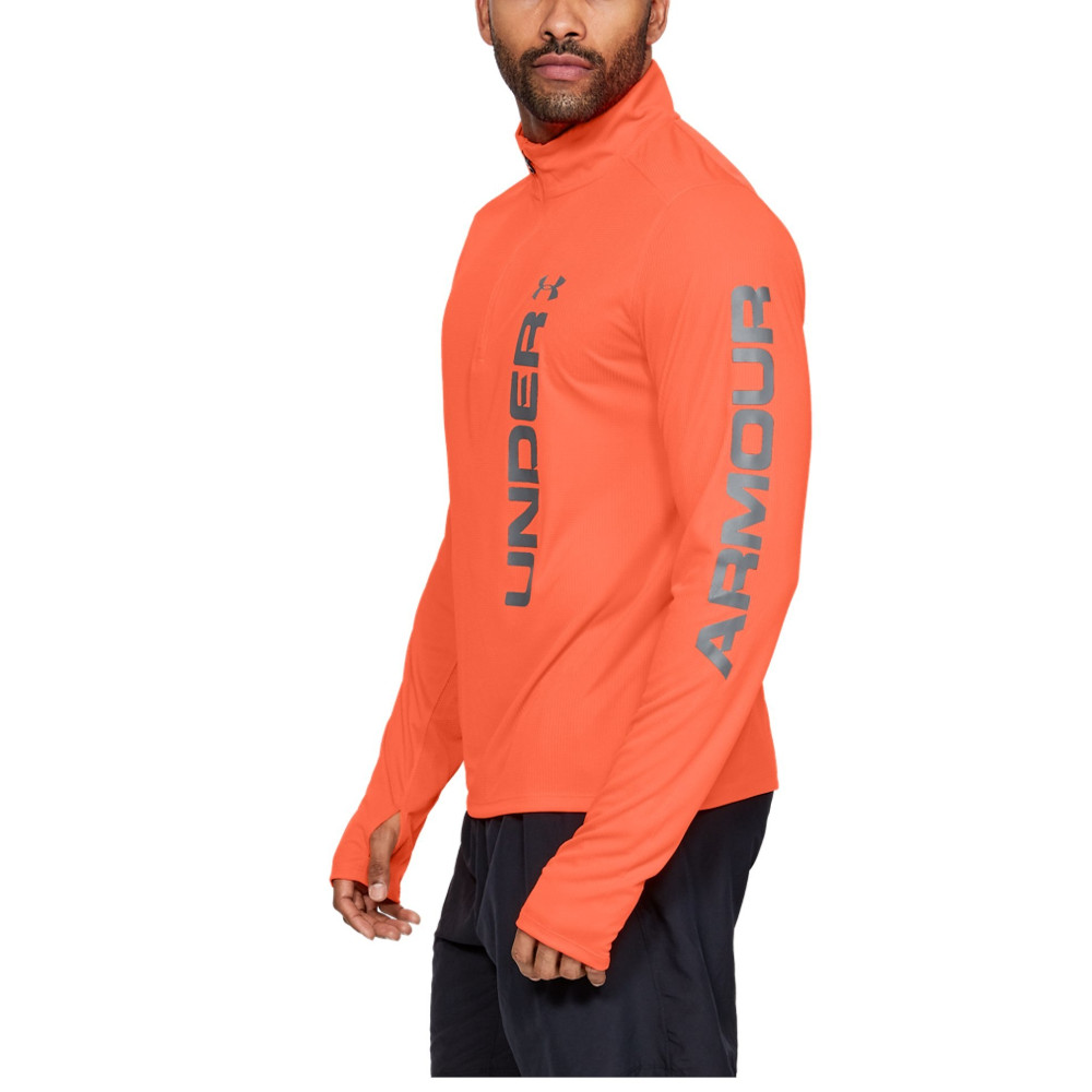 Under Armour Speed Stride Split Quarter Zip M Pomarańczowa Mężczyzna Pomarańczowy L