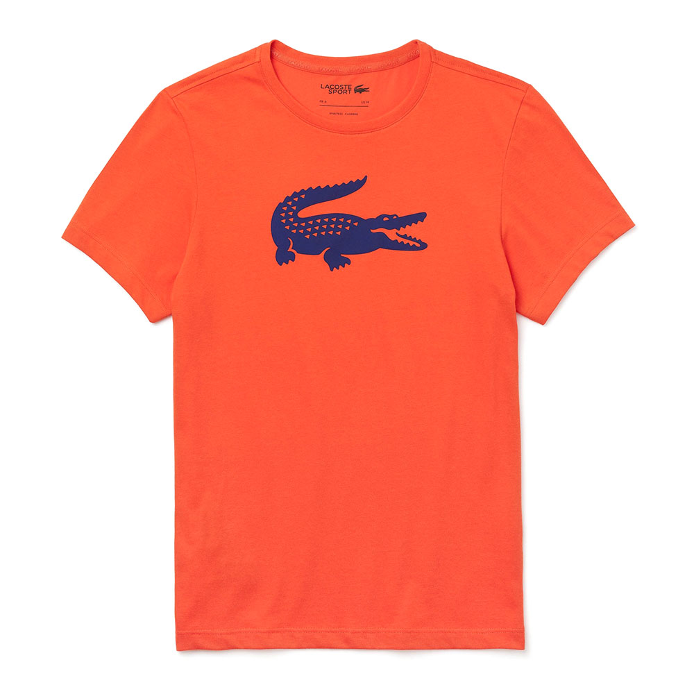 KOSZULKA LACOSTE MENSTEE-SHIRT-NECKLINERIB Mężczyzna Pomarańczowy XL