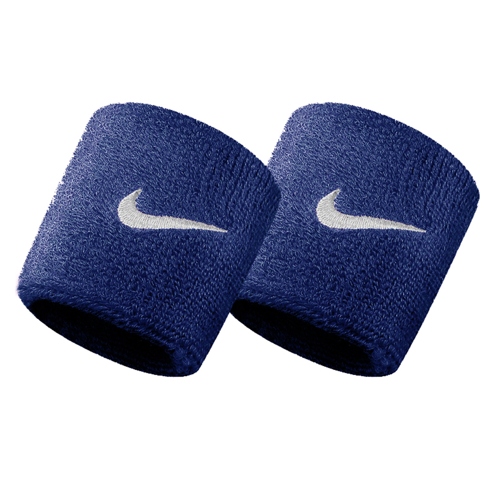 Nike OPASKA SWOOSH WRISTBANDS ROYAL BLUE/WHITE Unisex Niebieski One Size