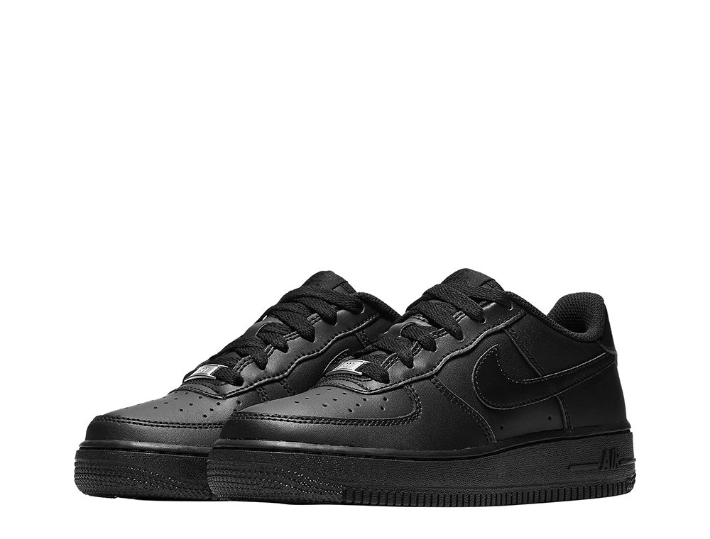 nike air force 1 low (gs) "all black" czarne nike air force 1 low (gs) "all black" czarne