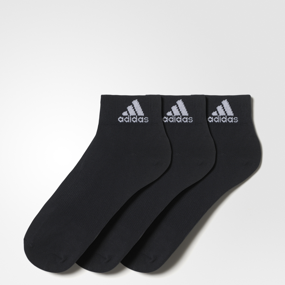 adidas performance thin ankle socks 3 pairs czarne adidas performance thin ankle socks 3 pairs czarne