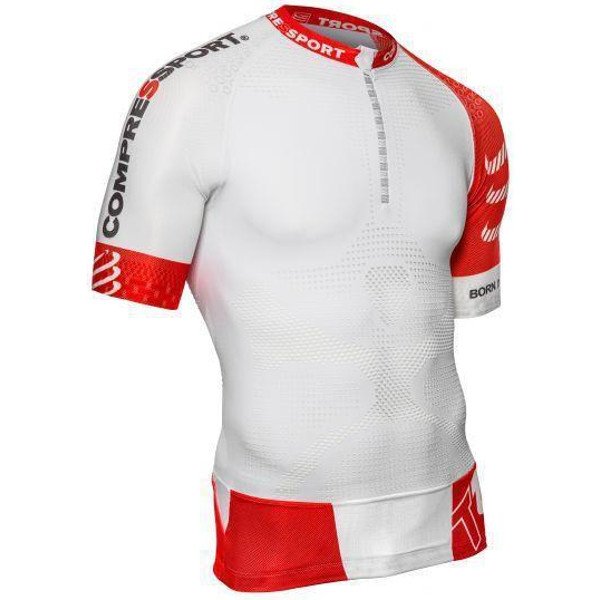 compressport trail running shirt v2 ss m biała compressport trail running shirt v2 ss m biała