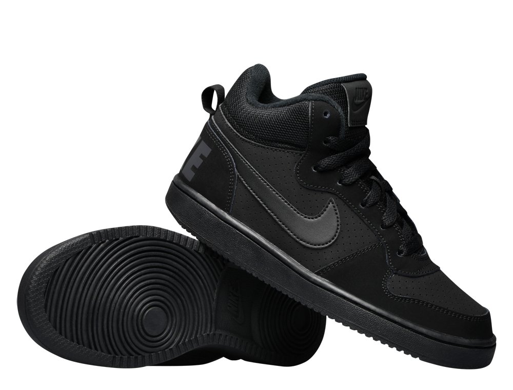nike court borough mid (gs) czarne nike court borough mid (gs) czarne