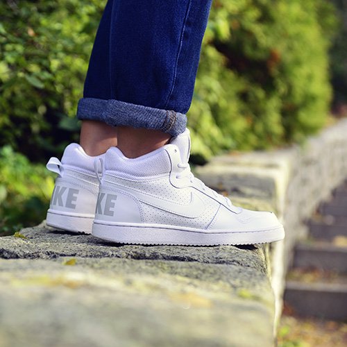 nike court borough mid (gs) white nike court borough mid (gs) white