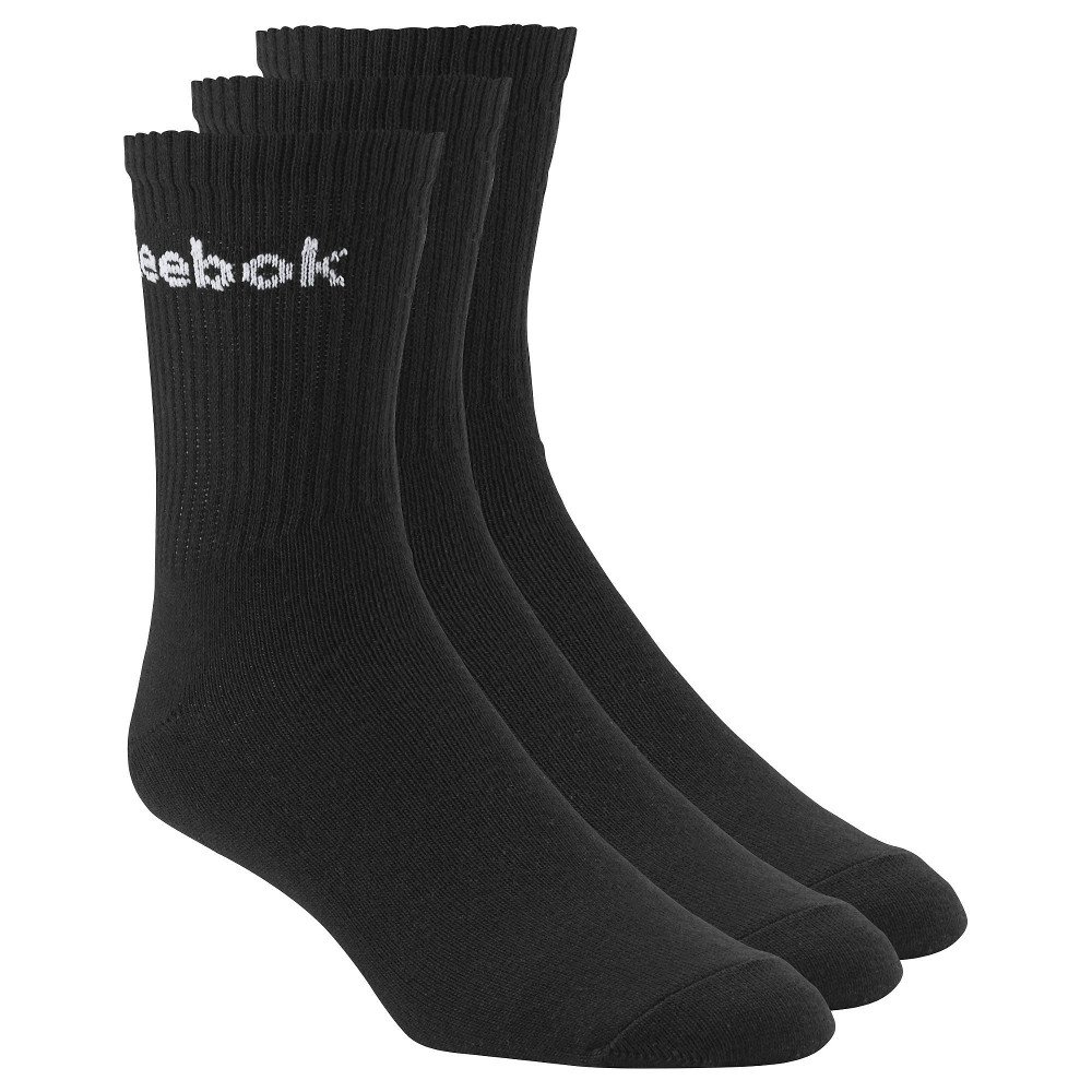 reebok crew sock - 3 pairs black reebok crew sock - 3 pairs black