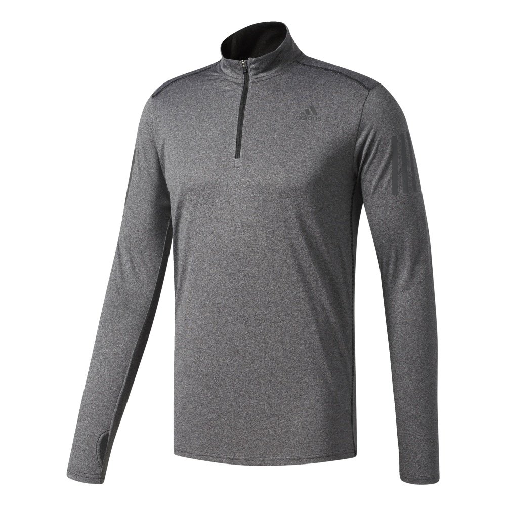 adidas response long sleeve tee grey adidas response long sleeve tee grey