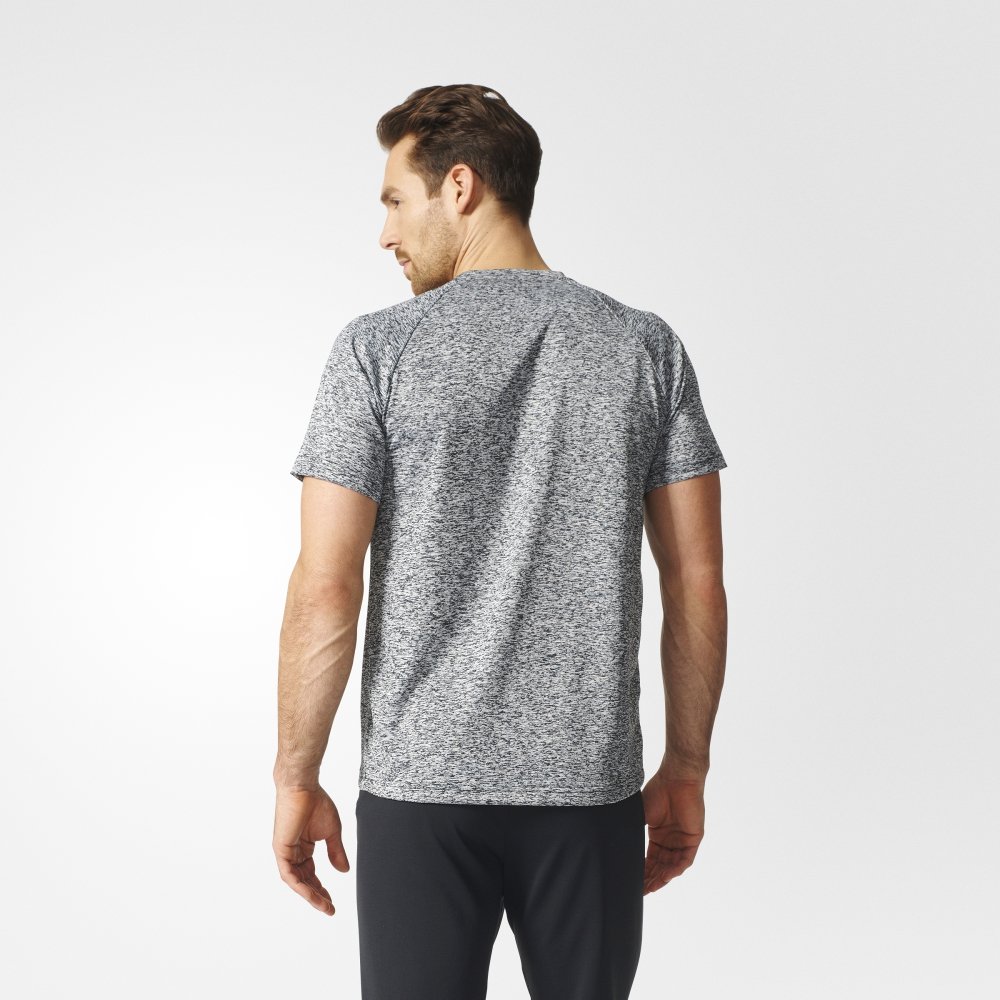 adidas d2m heathered tee grey adidas d2m heathered tee grey