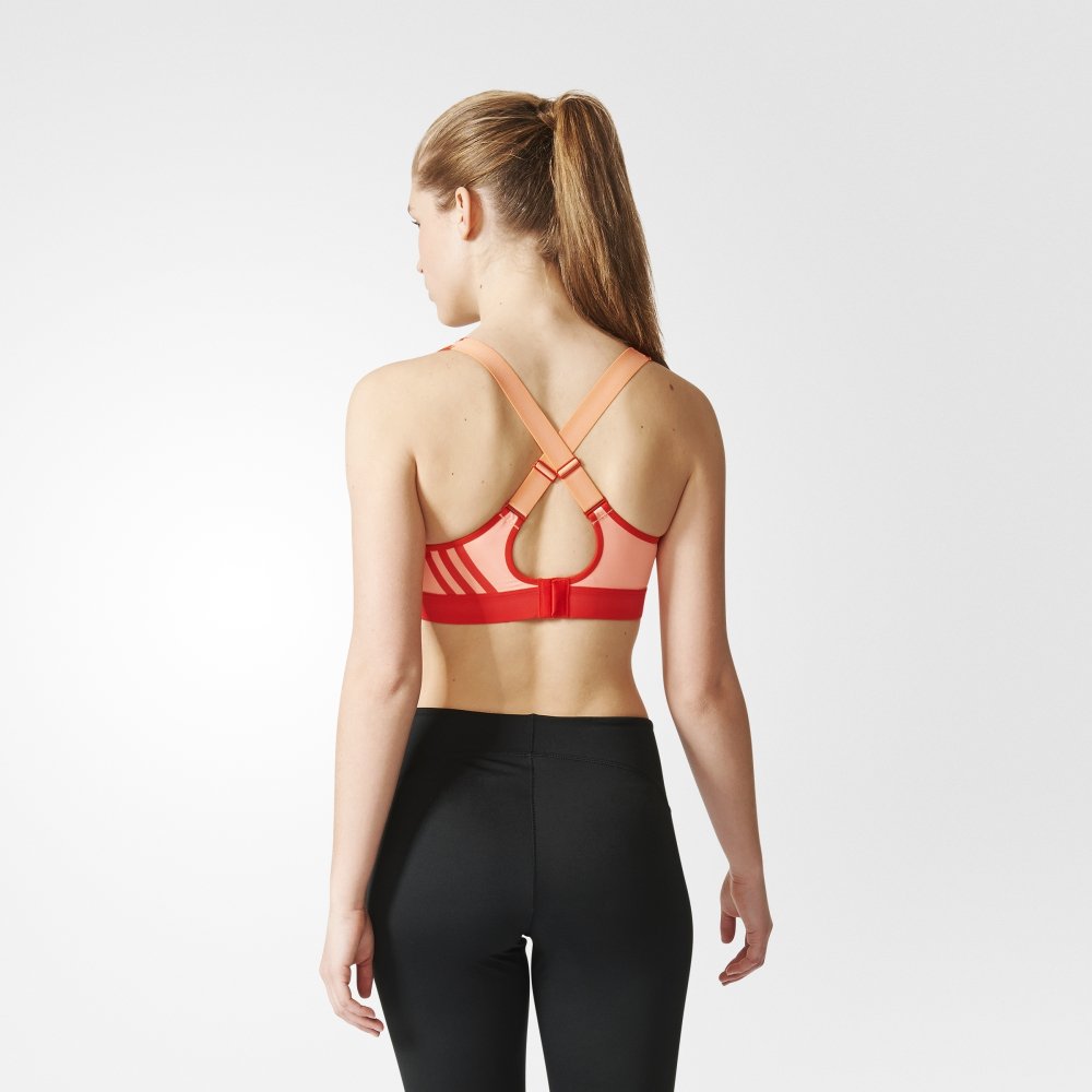 adidas committed printed bra core red adidas committed printed bra core red