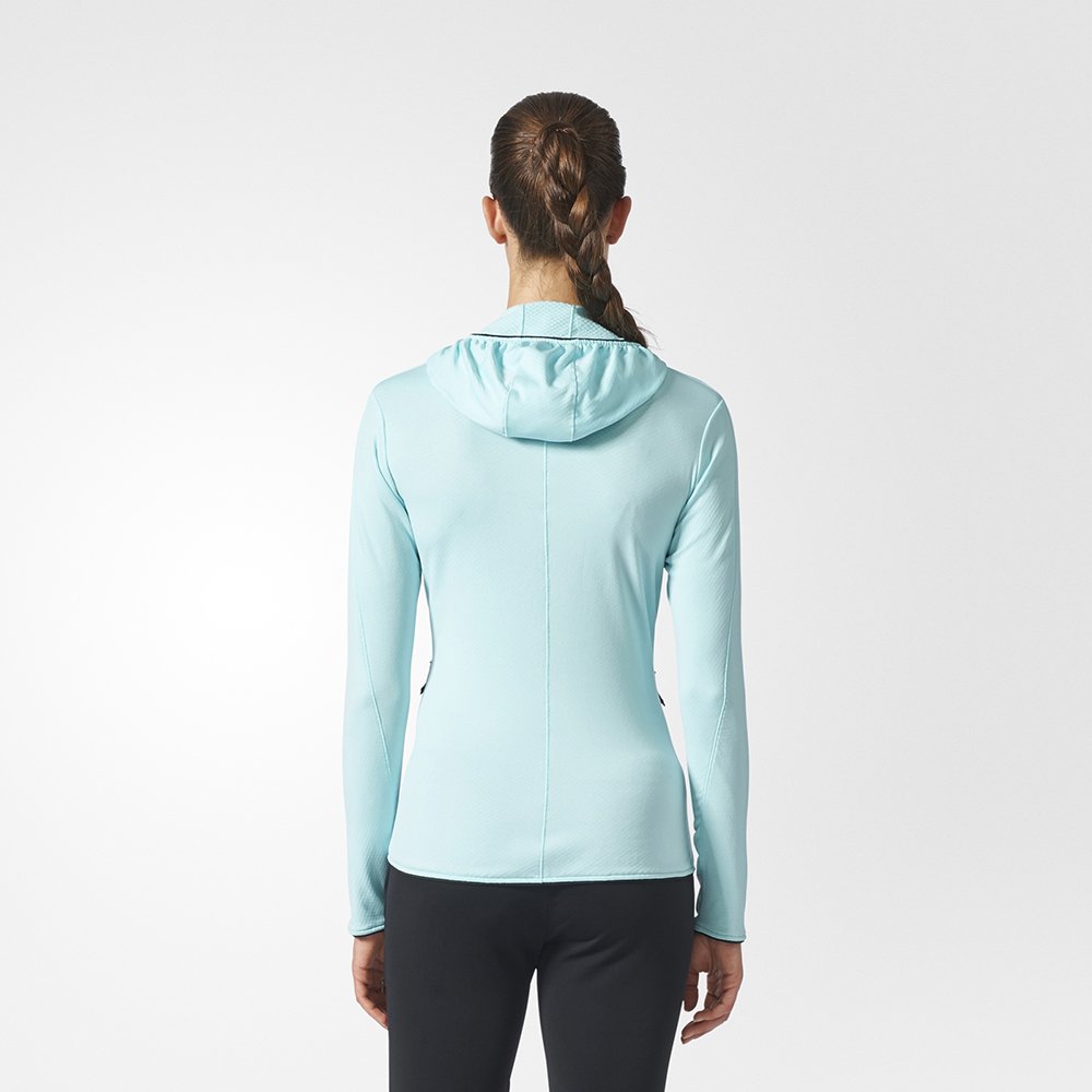adidas terrex tracerocker hooded fleece jacket w błękitna adidas terrex tracerocker hooded fleece jacket w błękitna