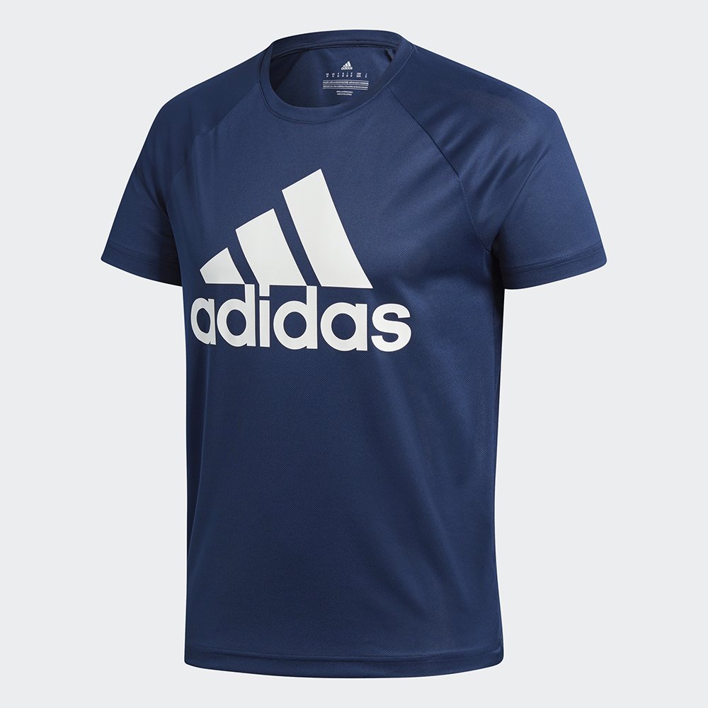 adidas d2m logo t-shirt navy adidas d2m logo t-shirt navy
