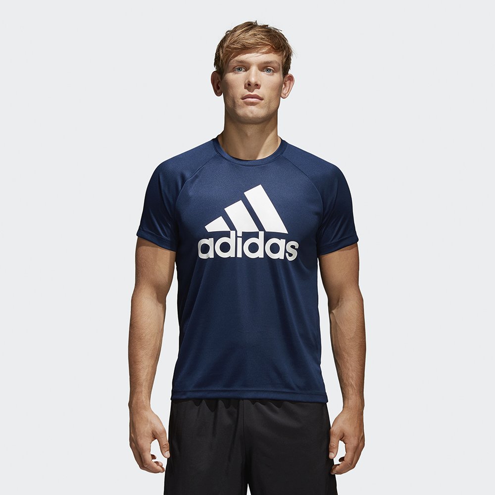 adidas d2m logo t-shirt navy adidas d2m logo t-shirt navy