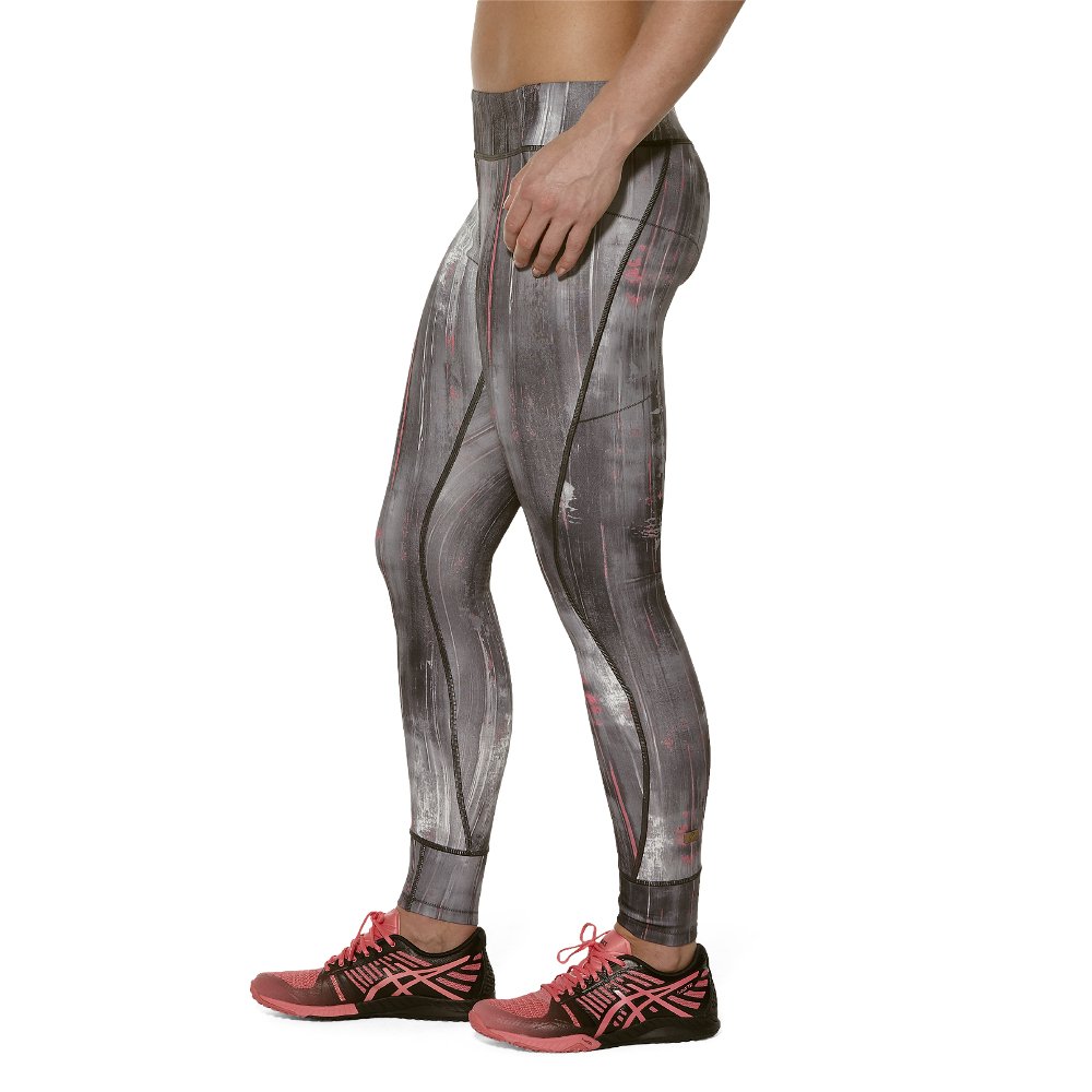 asics graphic tight 28in w szare asics graphic tight 28in w szare