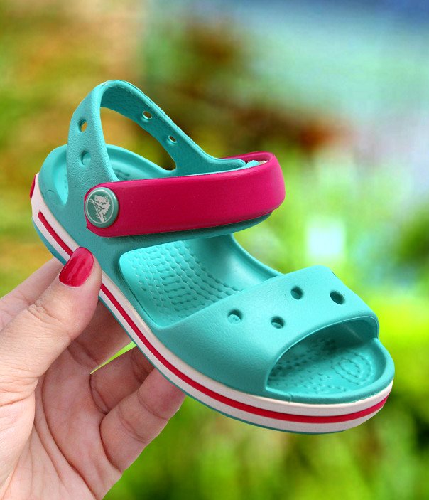 crocs crocband sandal kids zielono-różowe crocs crocband sandal kids zielono-różowe