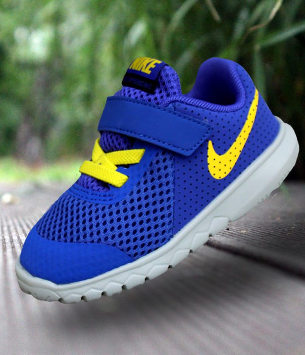 Nike Flex Experience 5 dziecięce niebiesko-żółte - butydlamalucha.pl