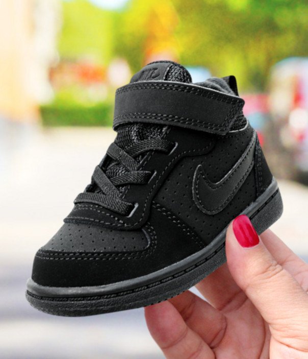 nike court borough mid (tdv) czarne nike court borough mid (tdv) czarne
