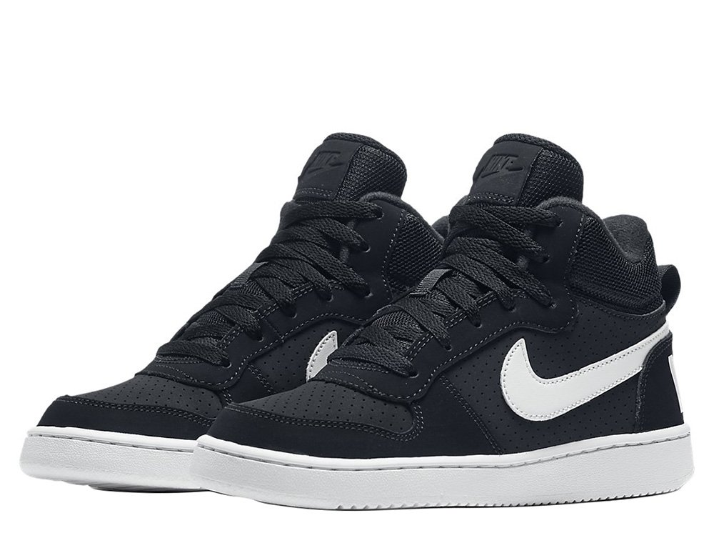 nike court borough mid (gs) czarno-białe nike court borough mid (gs) czarno-białe