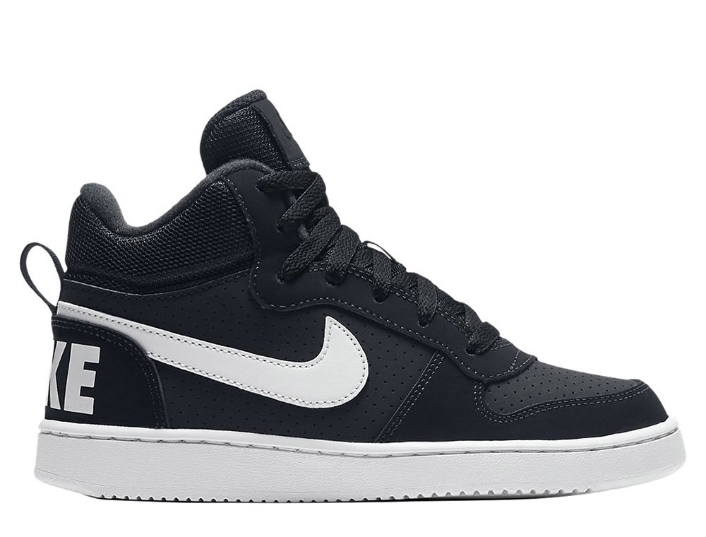 nike court borough mid (gs) czarno-białe nike court borough mid (gs) czarno-białe