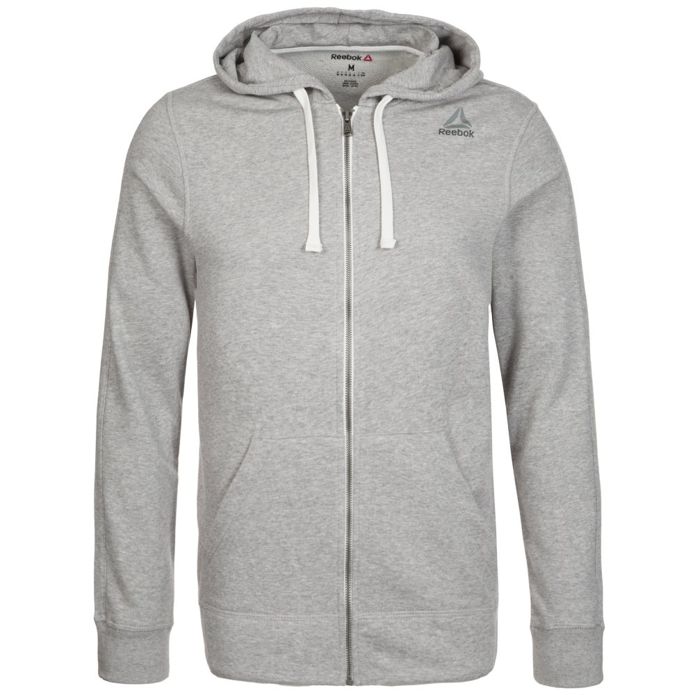 reebok elements seasonal ft full zip hoodie szara reebok elements seasonal ft full zip hoodie szara