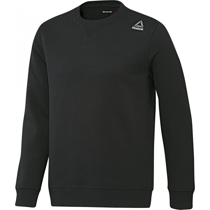 reebok elements fleece crew neck sweatshirt black reebok elements fleece crew neck sweatshirt black
