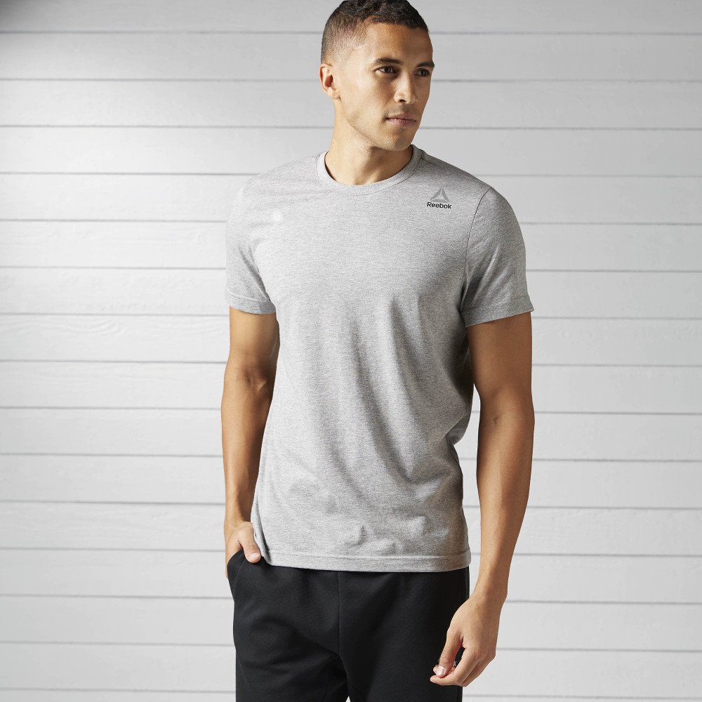 reebok elements classic tee grey reebok elements classic tee grey