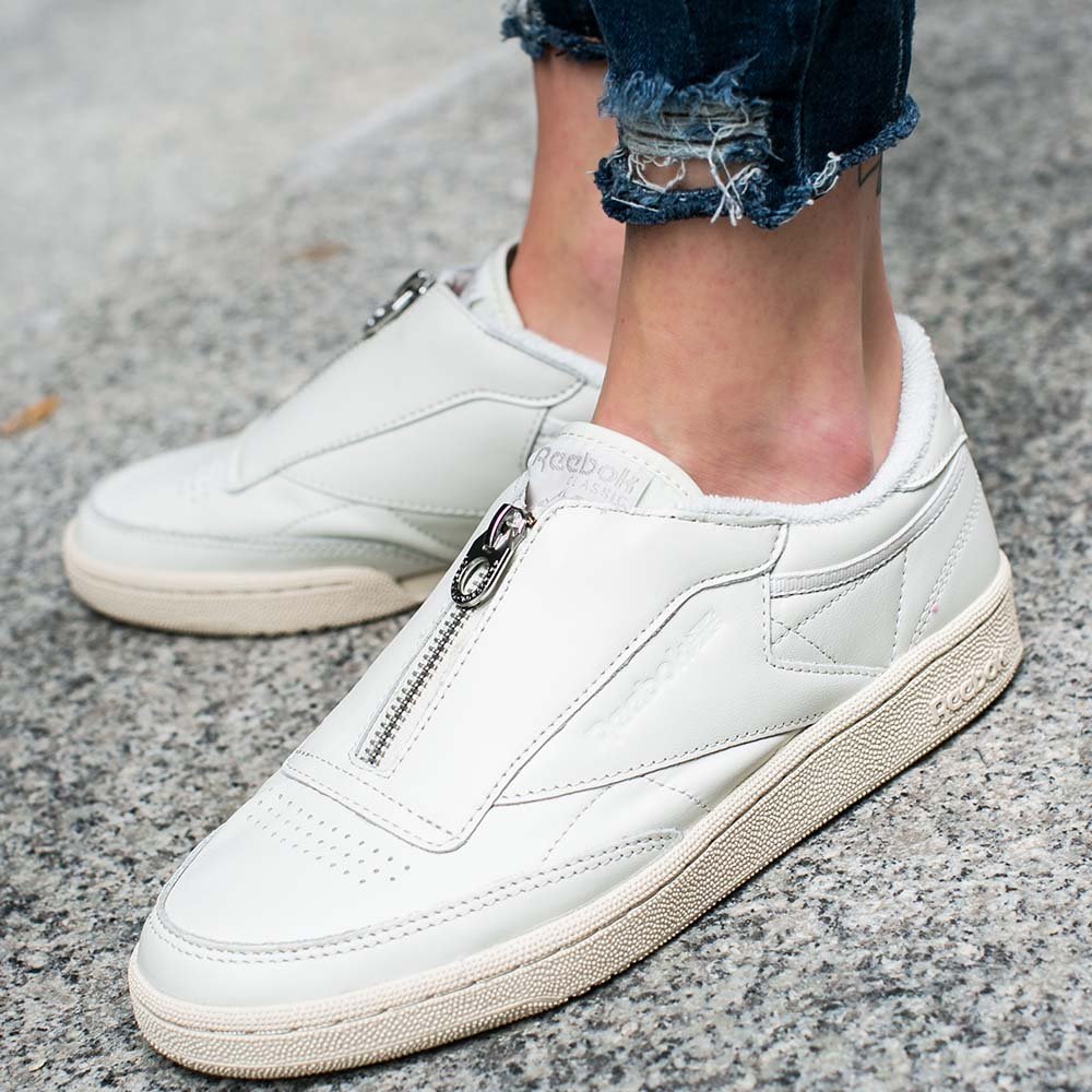 reebok club c 85 zip "chalk" damskie białe (bs6612) reebok club c 85 zip "chalk" damskie białe (bs6612)