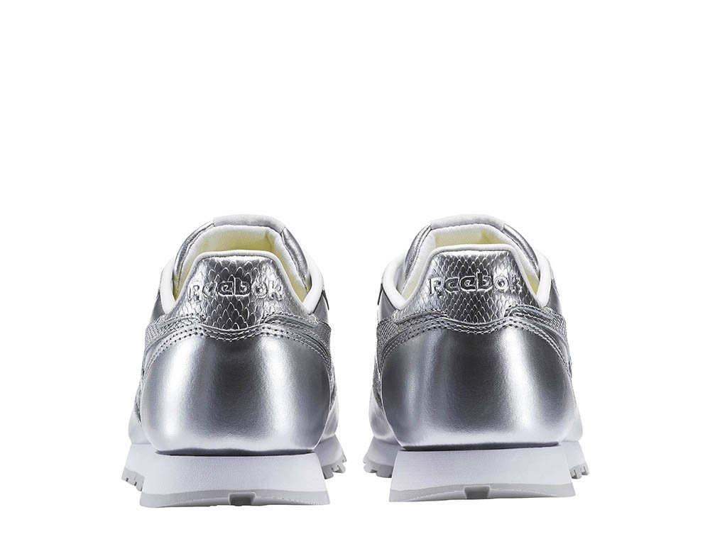 reebok classic leather metallic silver reebok classic leather metallic silver