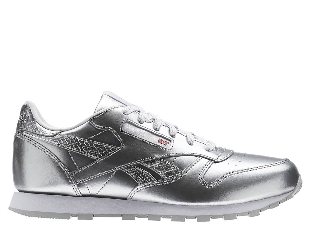 reebok classic leather metallic silver reebok classic leather metallic silver