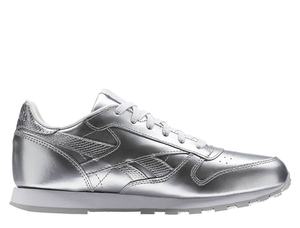 reebok classic leather metallic silver reebok classic leather metallic silver