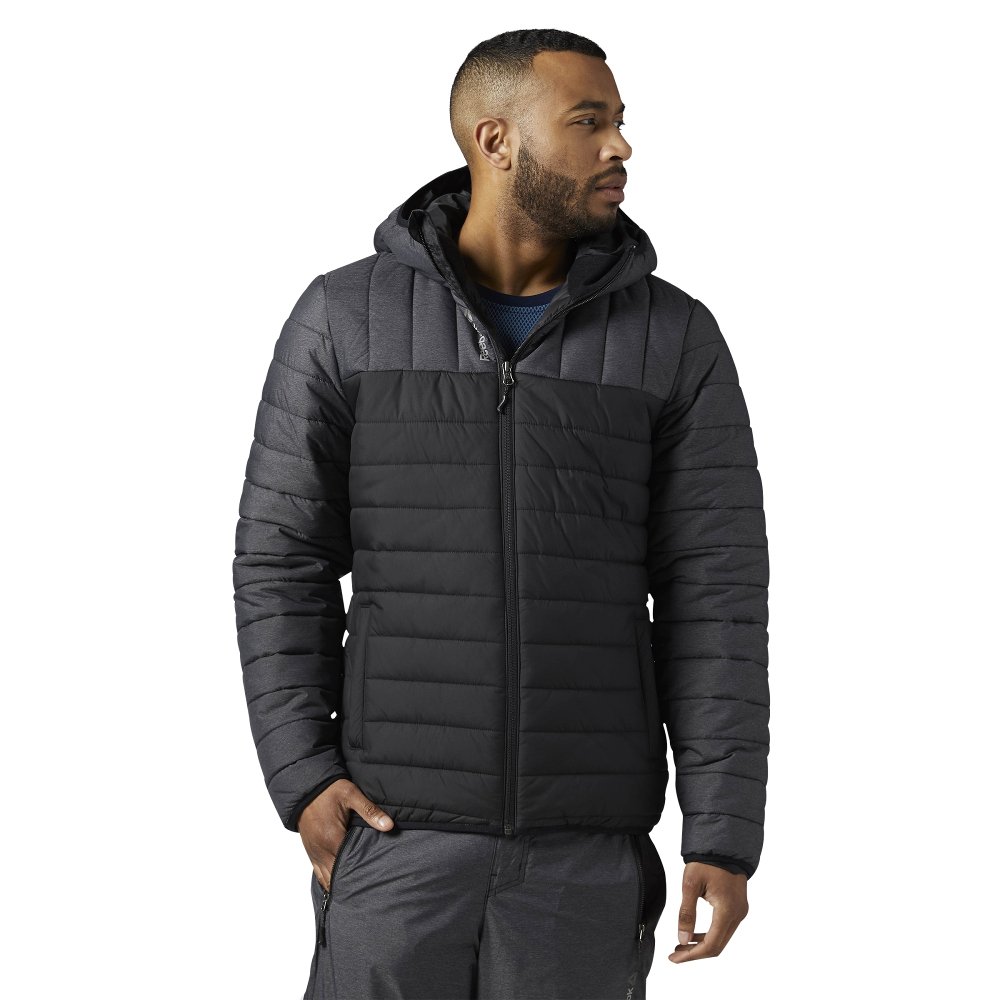 reebok outdoor padded jacket black reebok outdoor padded jacket black