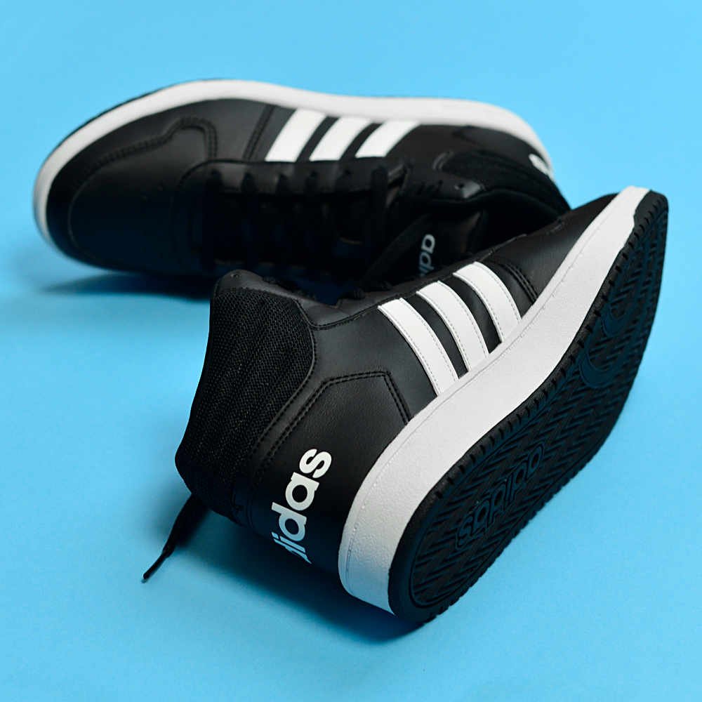 adidas vs hoops mid 2.0 czarno-białe adidas vs hoops mid 2.0 czarno-białe