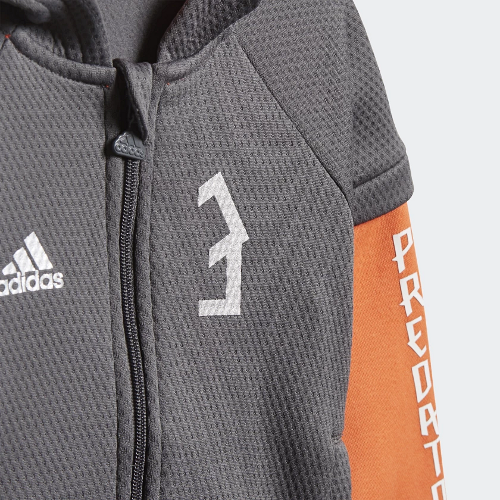 adidas i mini-me predator full zip hoodie szaro-pomarańczowy adidas i mini-me predator full zip hoodie szaro-pomarańczowy