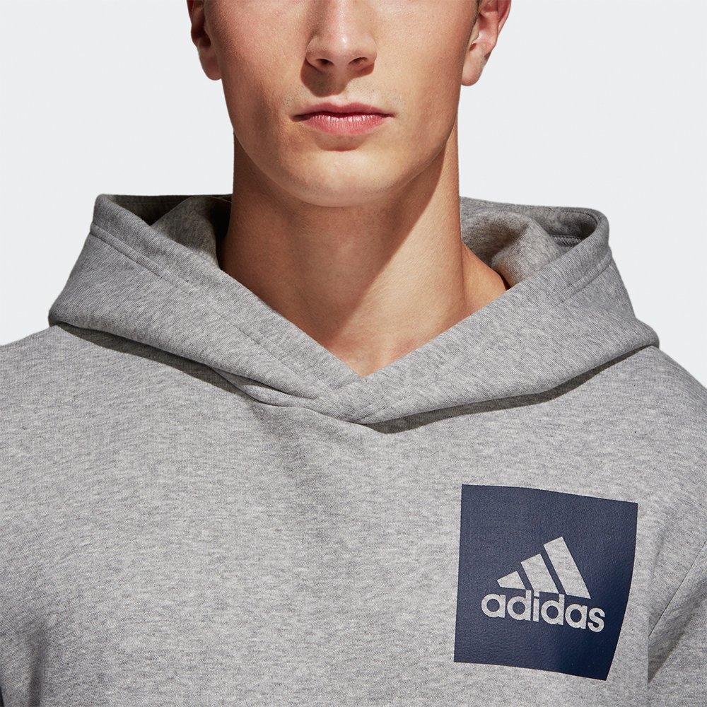 adidas essentials logo hoodie grey adidas essentials logo hoodie grey
