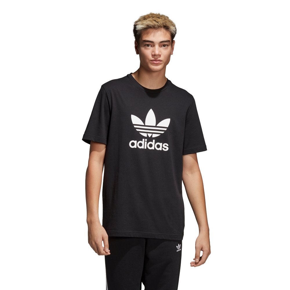adidas trefoil tee czarno-biała adidas trefoil tee czarno-biała