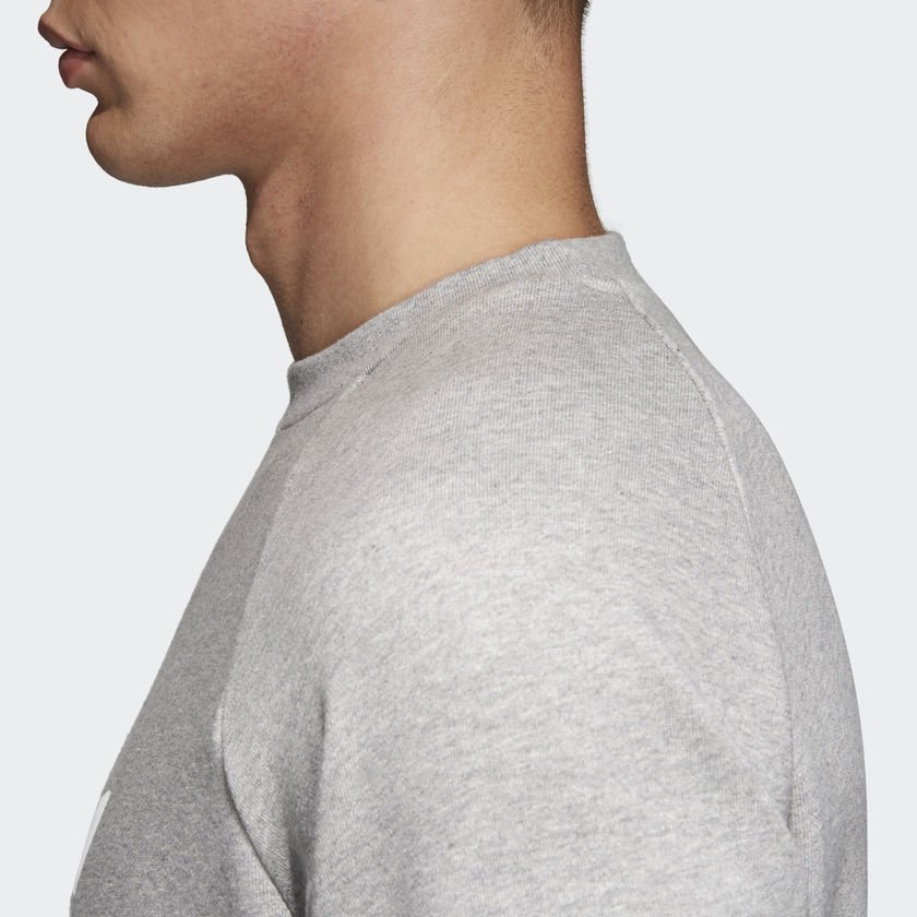 adidas originals trefoil crewneck grey adidas originals trefoil crewneck grey