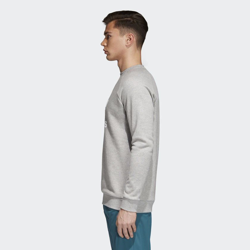 adidas originals trefoil crewneck grey adidas originals trefoil crewneck grey