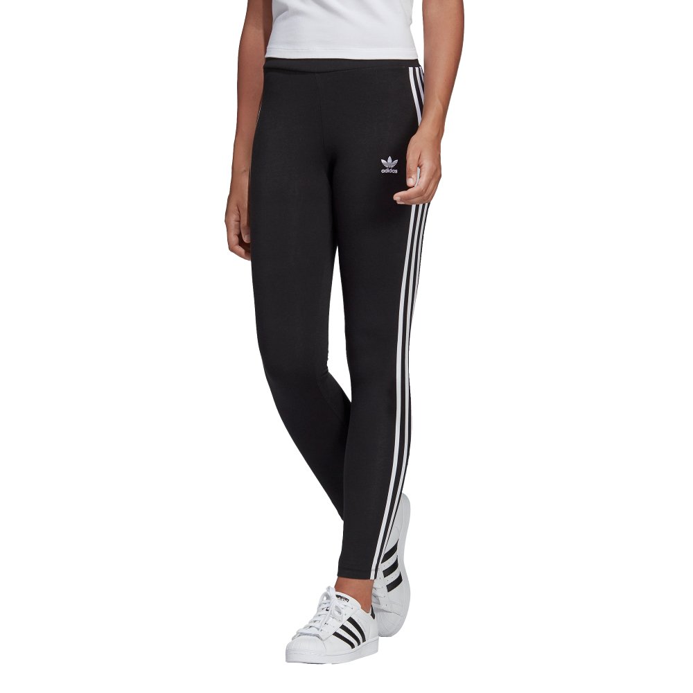 adidas 3 stripes leggings czarno-białe adidas 3 stripes leggings czarno-białe