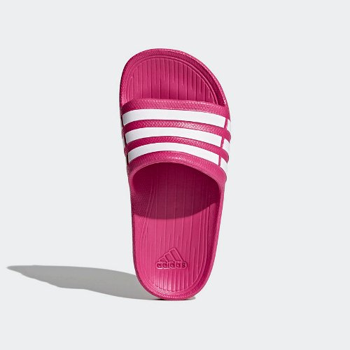 adidas duramo slide k różowo-białe adidas duramo slide k różowo-białe