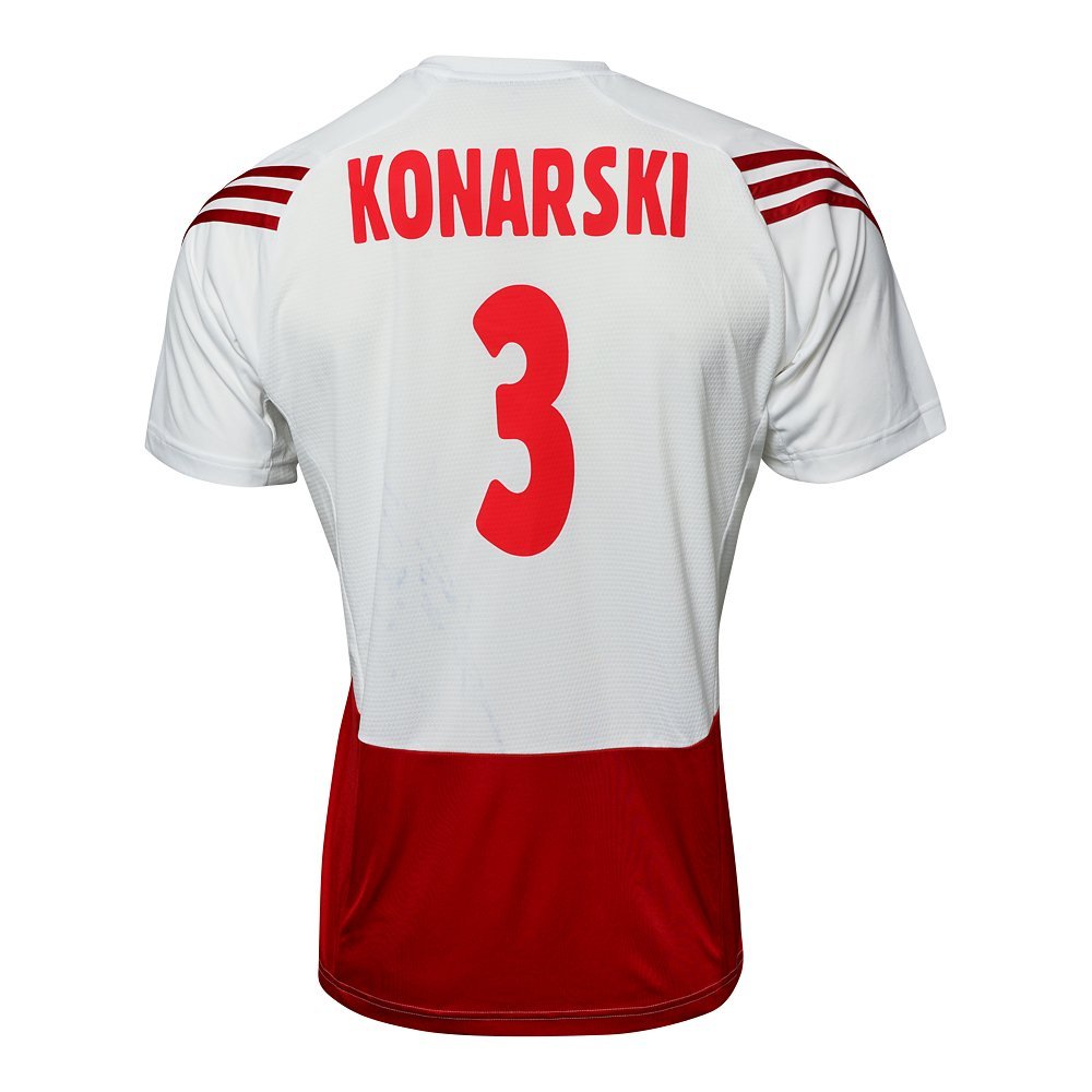 koszulka adidas reprezentacji polski z autografem dawida konarskiego koszulka adidas reprezentacji polski z autografem dawida konarskiego