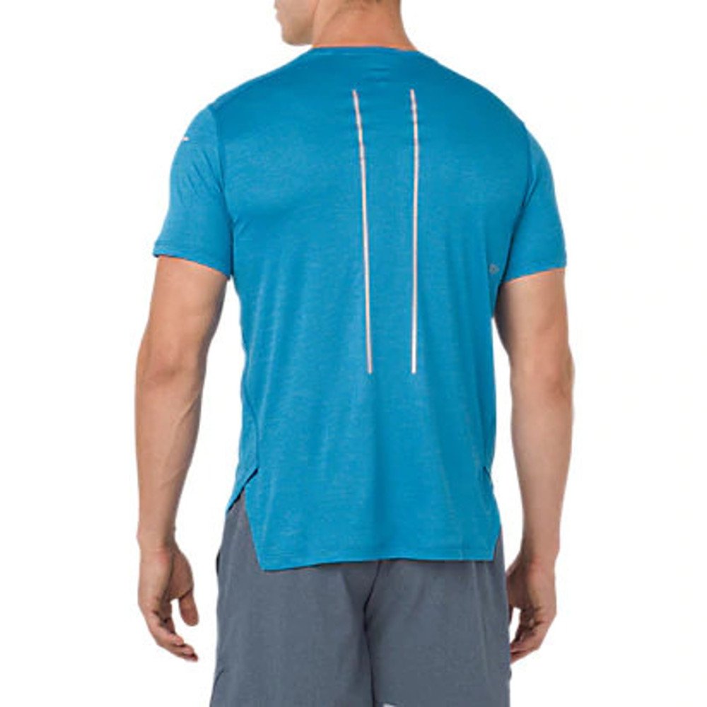 asics lite-show short sleeve top blue asics lite-show short sleeve top blue